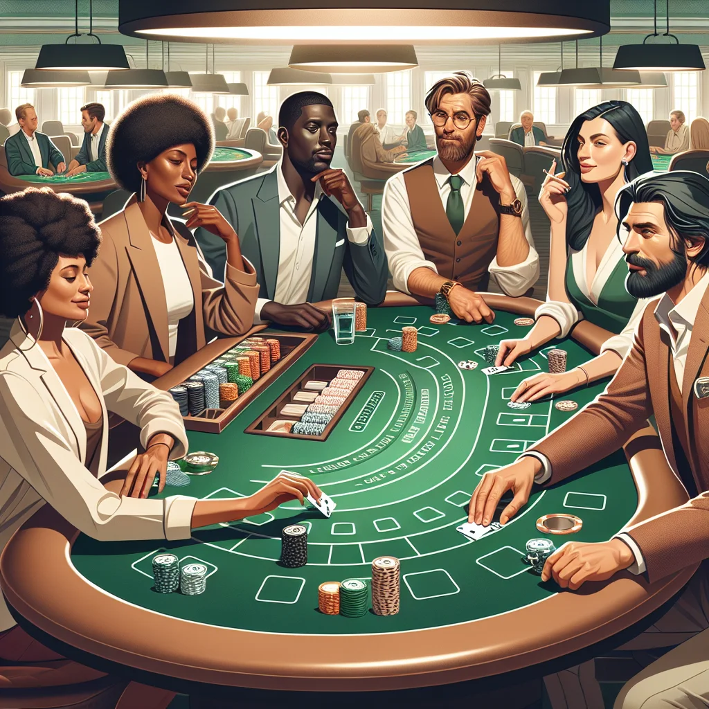 Jogadores de blackjack em ação